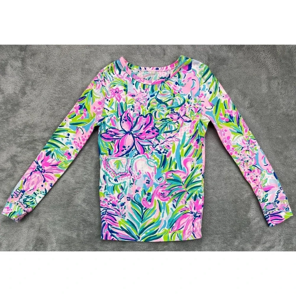 Lily Pulitzer Girl's Mini Sammy Pajama Top Long Sleeve Size‎ 6